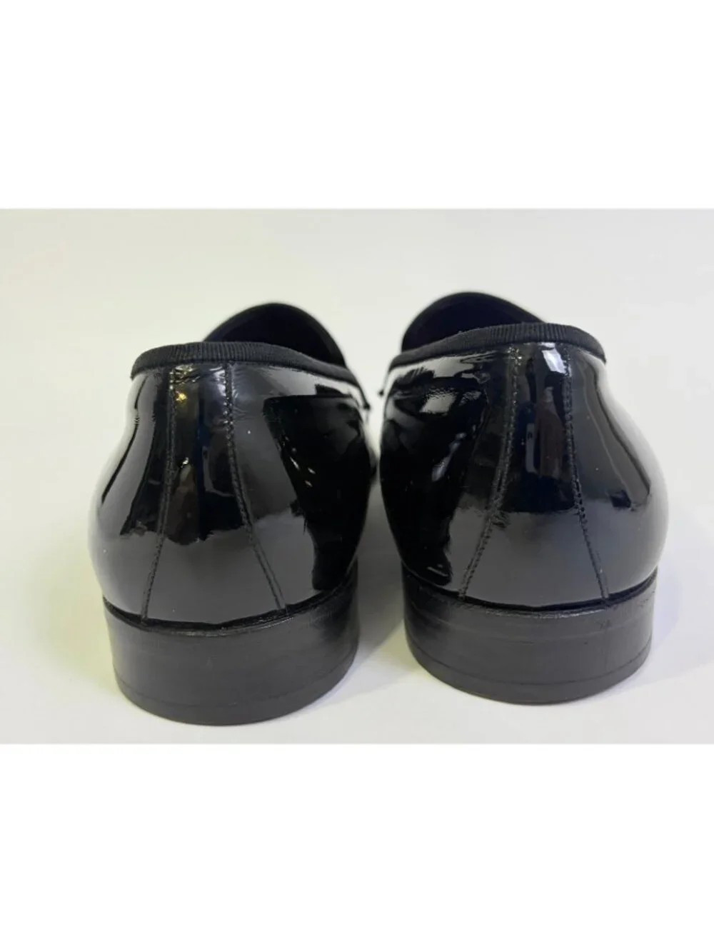 Salvatore Ferragamo Notte Patent Loafers 13 D Black Formal Tuxedo Shoes